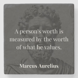 Waarde definiëren: Marcus Aurelius over Waarden Stenen Onderzetter