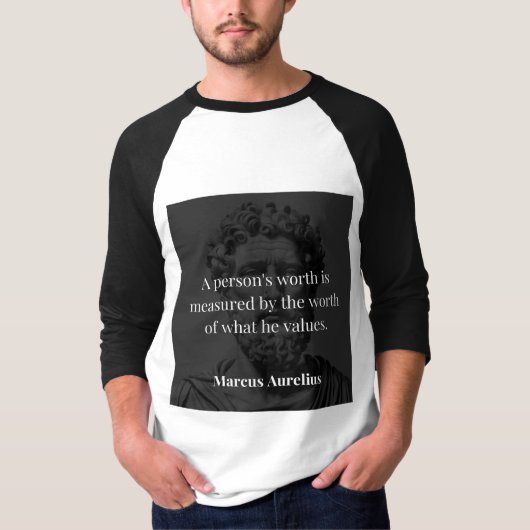 Waarde definiëren: Marcus Aurelius over Waarden T-shirt (Voorkant)