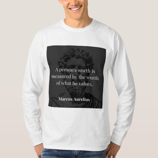 Waarde definiëren: Marcus Aurelius over Waarden T-shirt (Voorkant)