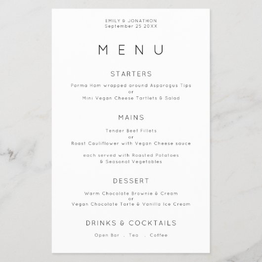 Waarde Eenvoudige Typografie Zwart Wit Bruiloft Me Flyer (Voorkant)