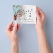 Waarde Fotoscript Dank u geboorte aankondiging Flyer (Hand)
