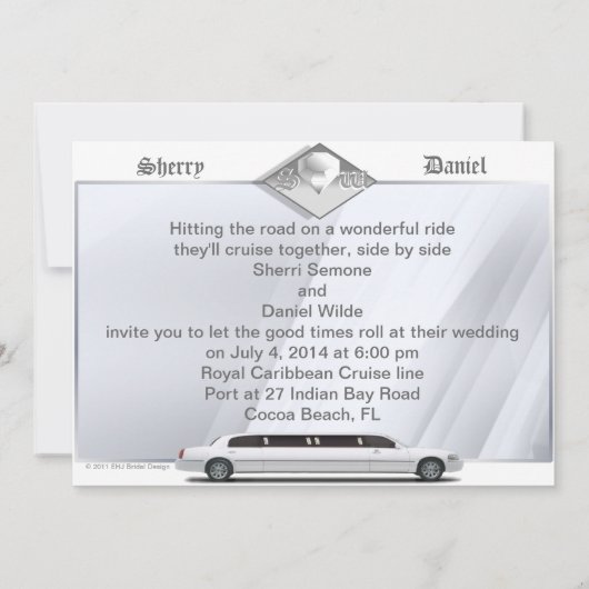 Waarde geprijsd Monogram sparen de Datum uitnodige Save The Date (Achterkant)