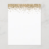 Waarde Gouden Glitter Bruids Douche Uitnodiging Flyer (Achterkant)