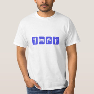 Waarde Hoefijzers T-shirt-Eat Sleep Drink en Pitch T-shirt