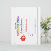 Waarde Inclusie Award Certificaat Briefhoofd (Staand voorkant)
