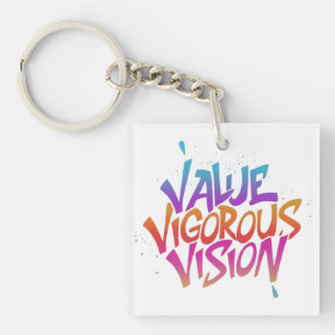 Waarde Krachtige Visie Sleutelhanger
