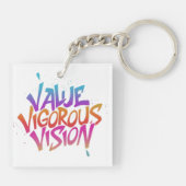 Waarde Krachtige Visie Sleutelhanger (Achterkant)