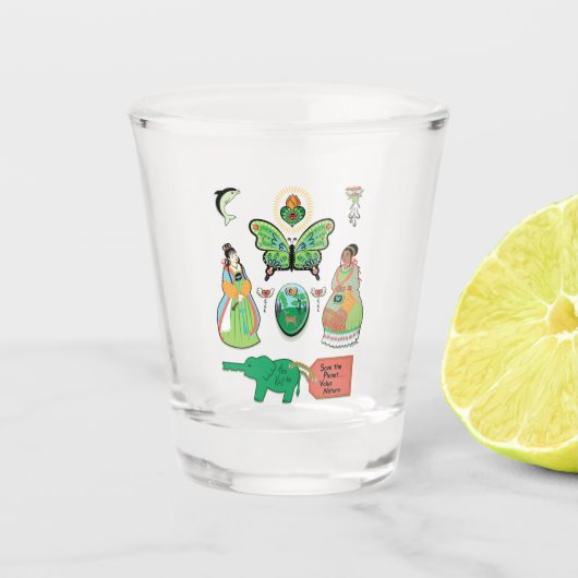 Waarde Natuur Shot Glas (Voorkant)