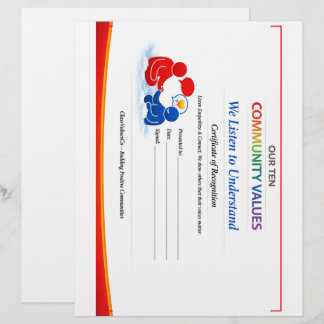 Waarde om te Luisteren Certificaat Briefpapier Bri Briefhoofd