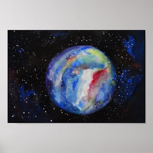 Waarde Poster Papier (Mat) Planeet (Voorkant)
