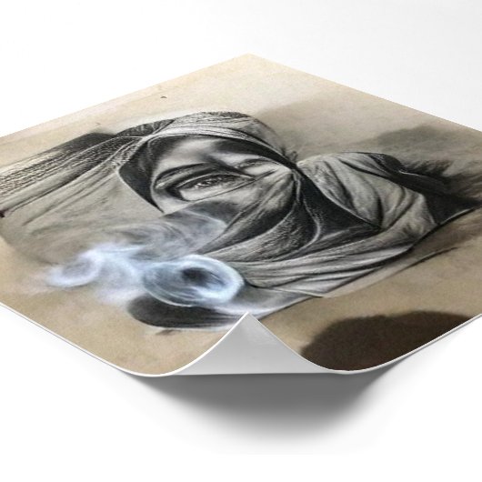 Waarde Poster papier (steen) (Hoek)