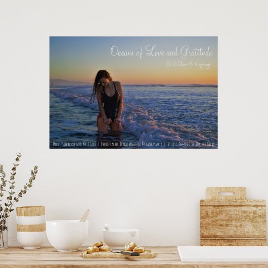 Waarde Poster papier (steen) (Keuken)