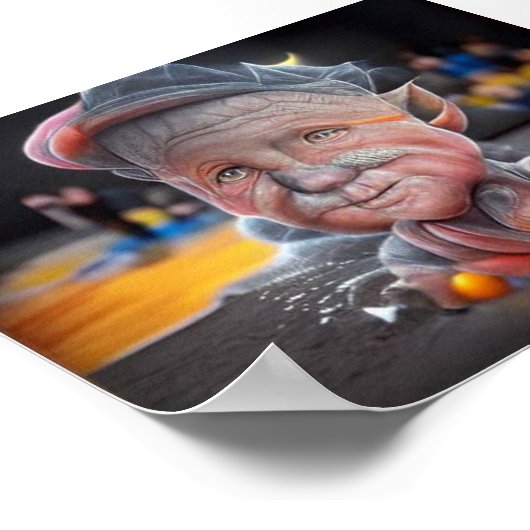 Waarde Poster papier (steen) (Hoek)