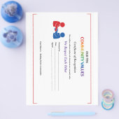 Waarde Respect Certificaat Briefpapier Dun Glanzen Flyer (Enkel)