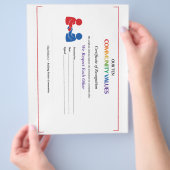 Waarde Respect Certificaat Briefpapier Dun Glanzen Flyer (Hand)