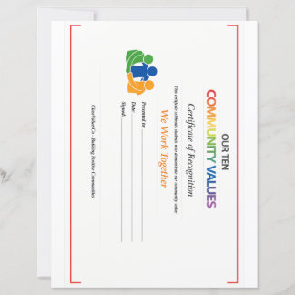 Waarde Samen Certificaat Briefhoofd Papier Vel