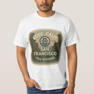 Waarde T-shirt Code Kalm. Voor sterke SF budget te