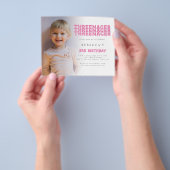 Waarde Threenager foto overlay 3e verjaardag roze Flyer (Hand)