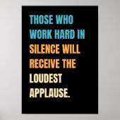 Waarde van Hardwork - Motivatie quotes Poster (Voorkant)