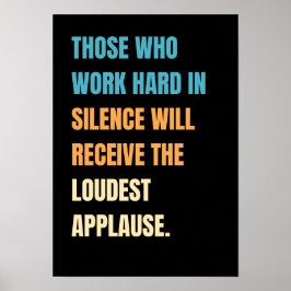 Waarde van Hardwork - Motivatie quotes Poster