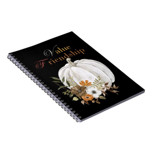 Waarde Vriendschap Pompoen Halloween Notitieboek (Rechterzijde)