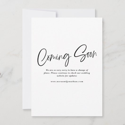 Waarde Wacht Script Uitstel Bewaar De Datum Save The Date (Achterkant)