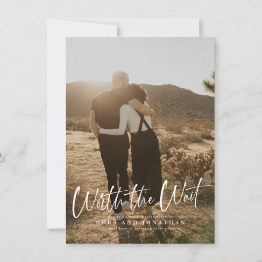 Waarde Wacht Script Uitstel Bewaar De Datum Save The Date (Voorkant)