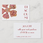 Waardebon Chic-korting Kortingskaartje (Voorkant / Achterkant)