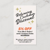 Waardebon voor klantenloyaliteitskorting kortingskaartje (Voorkant)