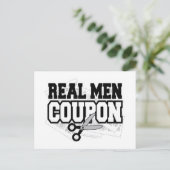Waardebon voor Mannen Briefkaart (Staand voorkant)