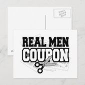 Waardebon voor Mannen Briefkaart (Voorkant / Achterkant)