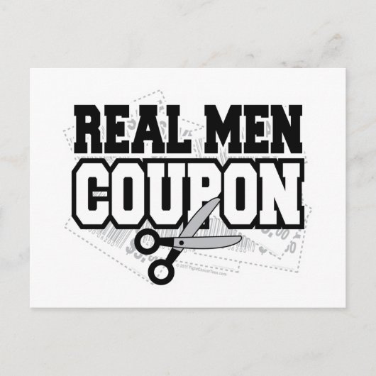 Waardebon voor Mannen Briefkaart (Voorkant)