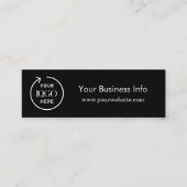 Waardebon voor zakelijke Drink | minimalistisch zw Mini Visitekaartje (Voorkant)