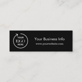 Waardebon voor zakelijke Drink | minimalistisch zw Mini Visitekaartje