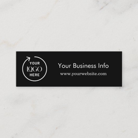 Waardebon voor zakelijke Drink | minimalistisch zw Mini Visitekaartje (Voorkant)