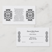 Waardebonnen om te geven kortingskaartje (Voorkant / Achterkant)