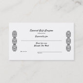 Waardebonnen om te geven kortingskaartje (Achterkant)