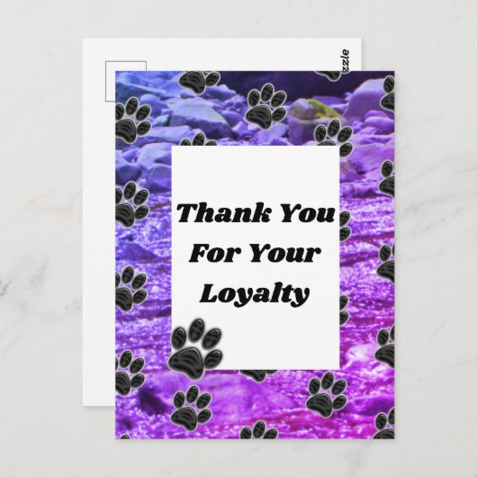 Waardeer Client Dierverzorger Hartelijk Dank Briefkaart (Voorkant / Achterkant)
