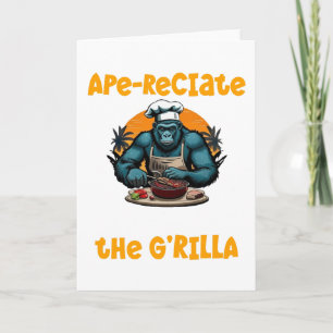 Waardeer de G'rilla Master BBQ-Grill Fun Pun Kaart