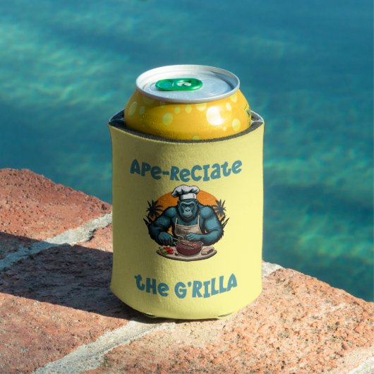 Waardeer de G'rilla Master BBQ Grill-spel Fun Pun Blikjeskoeler (Insitu Zwembad)