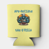 Waardeer de G'rilla Master BBQ Grill-spel Fun Pun Blikjeskoeler (Achterkant)