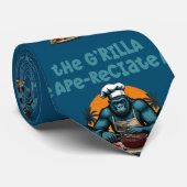 Waardeer de G'rilla Master BBQ Grill-spel Fun Pun Stropdas (Opgerold)