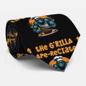 Waardeer De G'rilla Master BBQ-Griller Leuke Pun Stropdas (Opgerold)