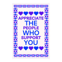 Waardeer de mensen die je steunen muurkunst