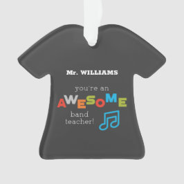 Waardeer de muziekleraar met muzikale noten, Gewel Ornament