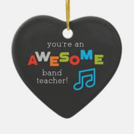 Waardeer de muziekleraar muzieknoten, Geweldig Keramisch Ornament