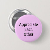 Waardeer elkaar ronde button 5,7 cm (Voorkant /achterkant)