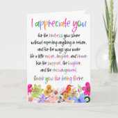 Waardeer en Dank U Kaart (Voorkant)