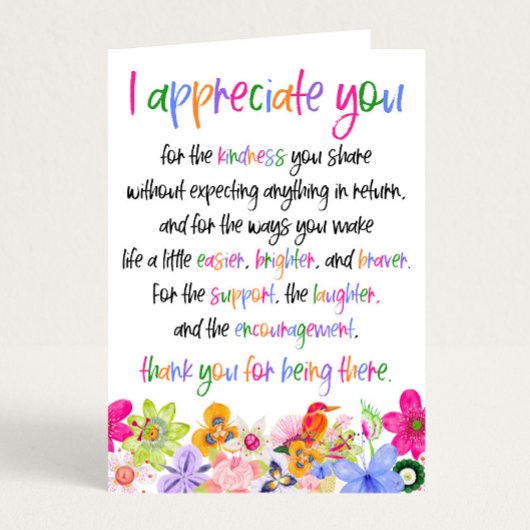 Waardeer en Dank U Kaart