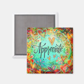 Waardeer Floral Fun Inspirivity ONE WORD Magneet (Voorkant / Achterkant)